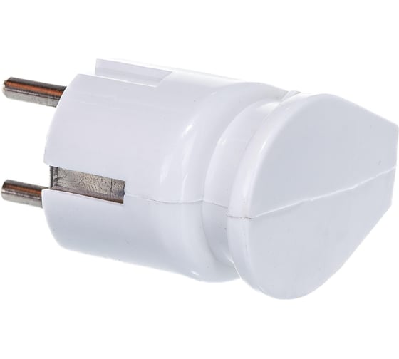 Вилка Navigator NCA-PL04-16A-E-WH, с заземлением, угловая, белая 61362
