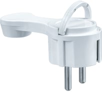 Вилка Navigator NCA-PL06-16A-E-WH, с заземлением, плоская, белая 61365