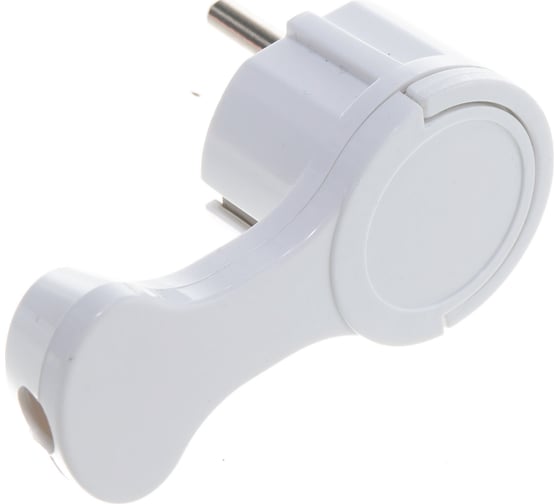 Вилка Navigator NCA-PL06-16A-E-WH, с заземлением, плоская, белая 61365