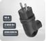 Вилка Navigator NCA-PLR01-16A-E-IP44-BL, с заземлением, угловая, каучук, черная 61367 1