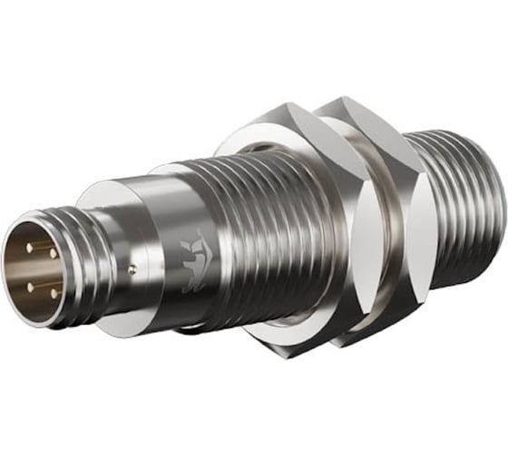 Индуктивный датчик Prompower KJ118-D08PB-DS1248-LY, латунь, заподлицо, М18, 8 мм, PNP-НЗ, разъём M12 KJ118D08PBDS1248LY