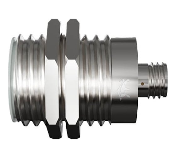 Индуктивный датчик Prompower KJ130-D16NB-DS1248-LY, латунь, заподлицо, М30, 16 мм, NPN-НЗ, разъём M12 KJ130D16NBDS1248LY