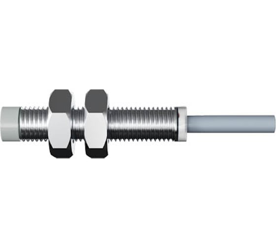 Индуктивный датчик Prompower KT208-D04PB-D345-LY, нержавеющая сталь, незаподлицо, М8, 4 мм, PNP-НЗ, кабель 2 метра KT208D04PBD345LY