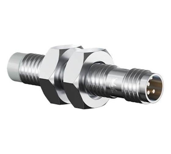 Индуктивный датчик Prompower KT208-D04PB-DS845-LY, нержавеющая сталь, незаподлицо, М8, 4 мм, PNP-НЗ, разъём М8 KT208D04PBDS845LY