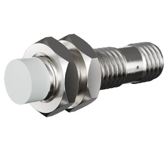 Индуктивный датчик Prompower KT112-D08NB-DS1250-LY, латунь, незаподлицо, М12, 8 мм, NPN-НЗ, разъём М12 KT112D08NBDS1250LY