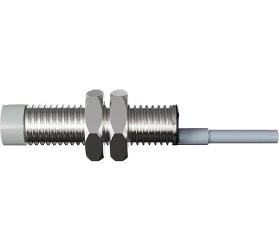 Индуктивный датчик Prompower KT112-D08NB-D350-LY, латунь, незаподлицо, М12, 8 мм, NPN-НЗ, кабель 2 метра KT112D08NBD350LY