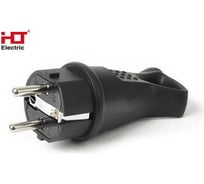 Вилка угловая каучуковая HLT с ушком (20 шт в упак) 2Р+РЕ 16А 250В IP44 083-05-07