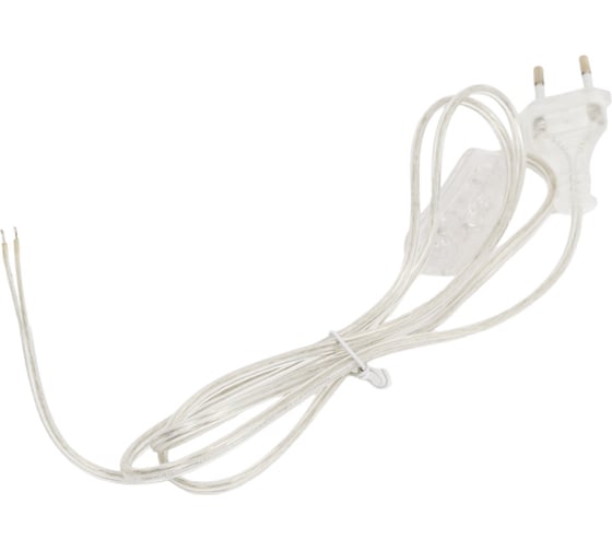 Шнур Navigator, NPS-FS-170-2x0.5-TR, 1.7м, с выключателем, прозрачный 61723