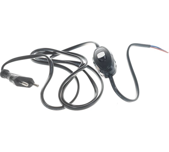 Шнур Navigator, NPS-FS-170-2x0.75-BL, 1.7м, с выключатель, чёрный 94668