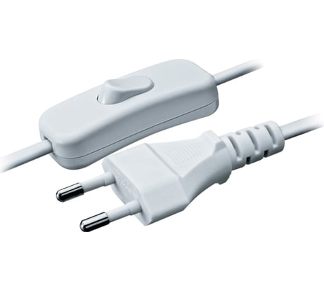 Шнур Navigator, NPS-FS-170-2x0.75-WH, 1.7м, с выключателем, белый 94667