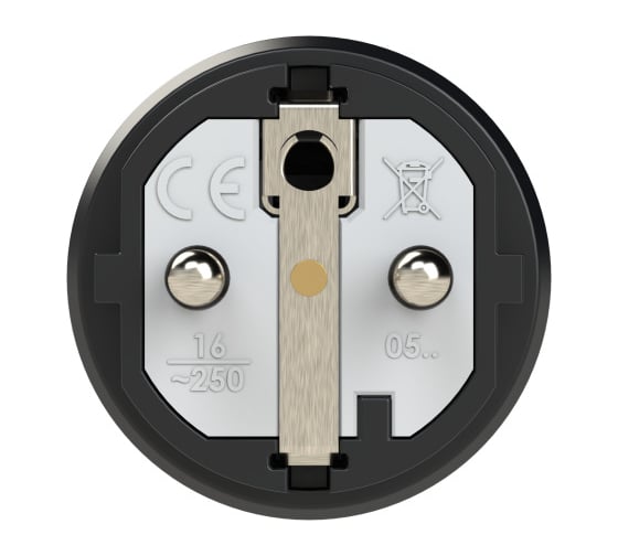 Кабельная вилка PCE 16А, 250V, 2P+E, IP54, корпус черный, маркер красный 0521-sr