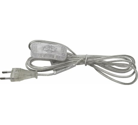 Сетевой шнур с выключателем FERON DM107, прозрачный 41152