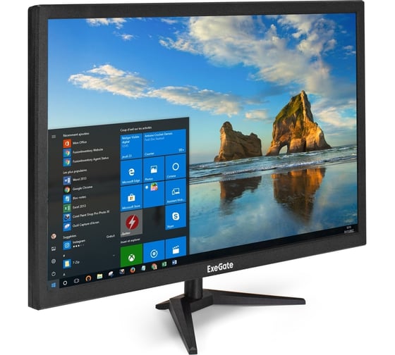 Монитор ExeGate EB2700 27", TN LED Grade A+, FHD, 1920x1080@60Гц, 16:9, 200cd m2, 1000:1, 170 160, 5ms, D-Sub, HDMI1.4, Flicker-free, кабель HDMI 1.5м, VESA, 294425 1