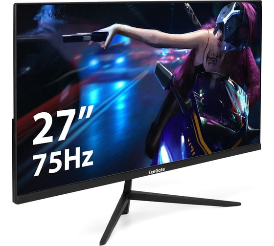 Монитор ExeGate безрамочный с аудио выходом 27SmartViewEZ2700AIPSLEDGradeA+, FHD, 1920x1080@75Гц, 16:9, 250cdm2, 1000:1, 178178, 5ms, D-Sub, HDMI1.4, Audio-out, FreeSync, Flic 296283 1