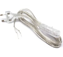 Кабель питания OXION с выключателем прозрачный 1,8 м, 0,5 мм2, арт. OX-PWS-CL-0.5MM-1.8