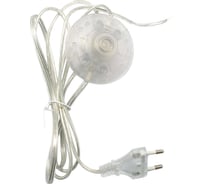 Кабель питания OXION с ножным выключателем прозрачный 1,8 м, 0,5 мм2, арт. OX-PWS-21