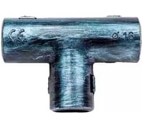 Тройник соединительный для труб Bironi пвх, цвет серебряный век ( 5 шт/уп) BTT1-16-11-5