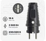 Кабельная вилка PCE 16А 250V 2P+E IP54 корпус черный, маркер черный 0512-ss