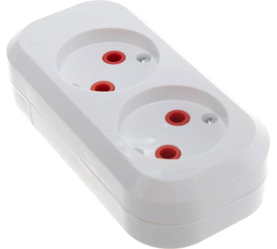 Колодка Navigator NCA-BL01-02-X-WH, 2 гнезда, без заземления, АБС-пластик 61583