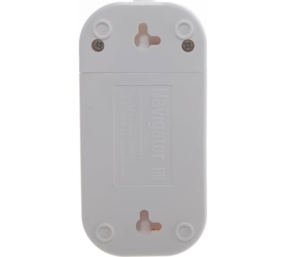 Колодка Navigator NCA-BL01-02-X-WH, 2 гнезда, без заземления, АБС-пластик 61583