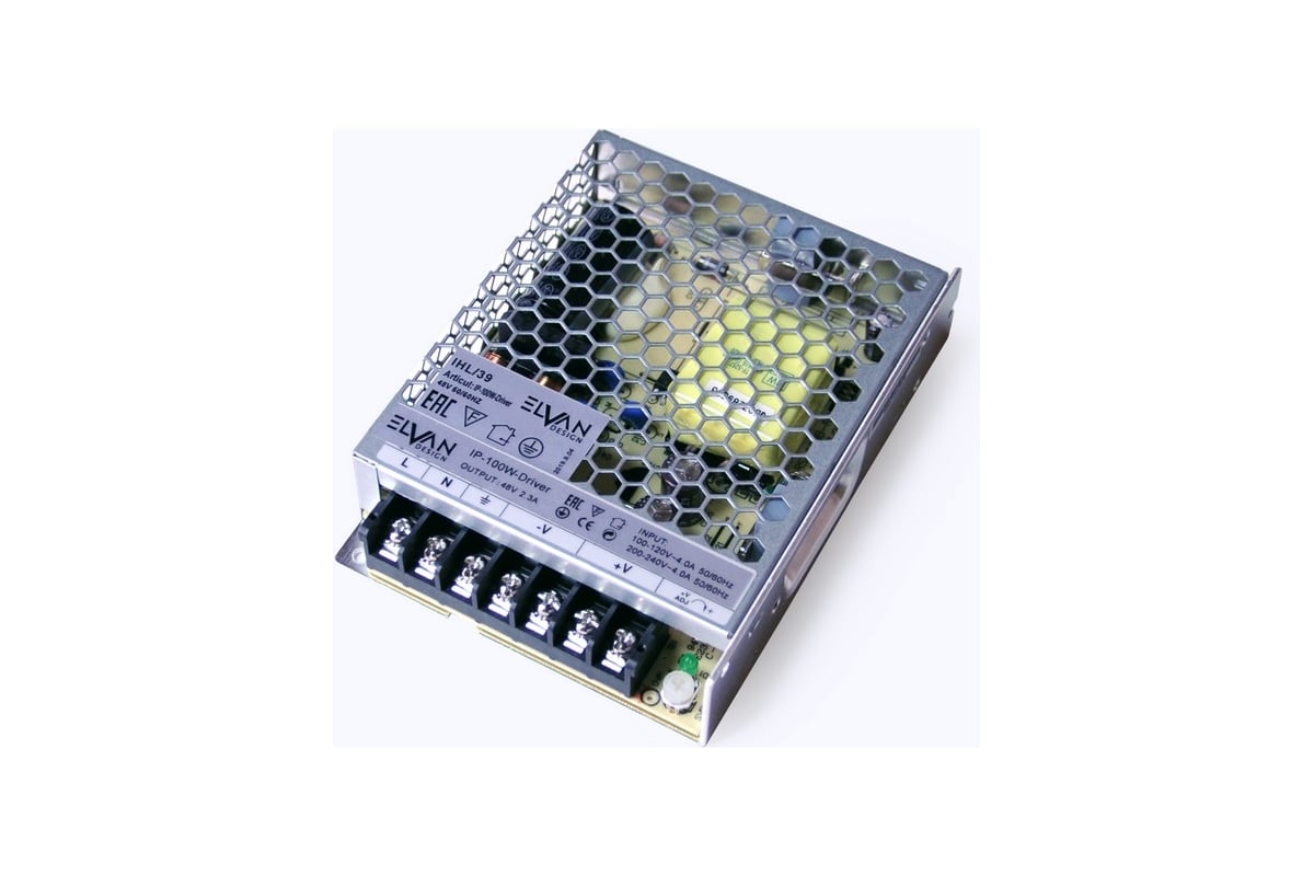 Блок питания Elvan 100W 48V IP-100W-Driver - выгодная цена, отзывы ...