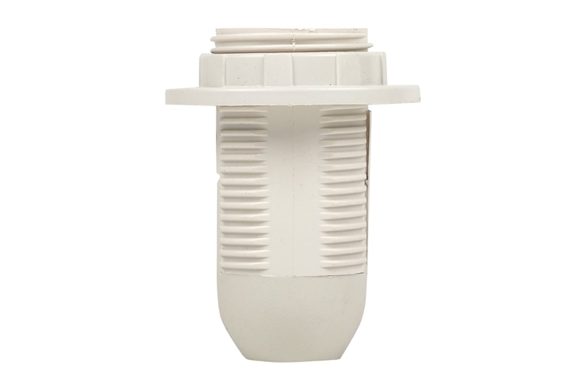 Патрон EKF Е14, пластиковый, с кольцом, термостойкий пластик, белый, 50 ...