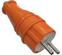 Каучуковая кабельная вилка NVO с заземлением 16А IP44 оранжевая 4301 NVO-KI-VP-1PEN-16-IP44-ORANGE