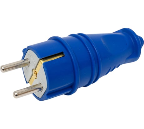 Каучуковая кабельная вилка NVO с заземлением 16А IP44 синяя 4601 NVO-KI-VP-1PEN-16-IP44-BLUE