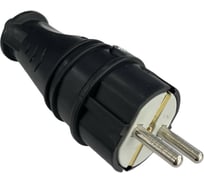 Каучуковая кабельная вилка NVO с заземлением 16А IP44 черная 4001 NVO-KI-VP-1PEN-16-IP44-BLACK