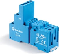 Розетка с винтовыми клеммами Finder (с зажимной клетью) для реле 55.32, 55.34, таймера 85.02, 85.04; применяются модули 86.00, 99.02; в комплекте пластиковая клипса 094.91.3; версия: синий цвет 9404SPA