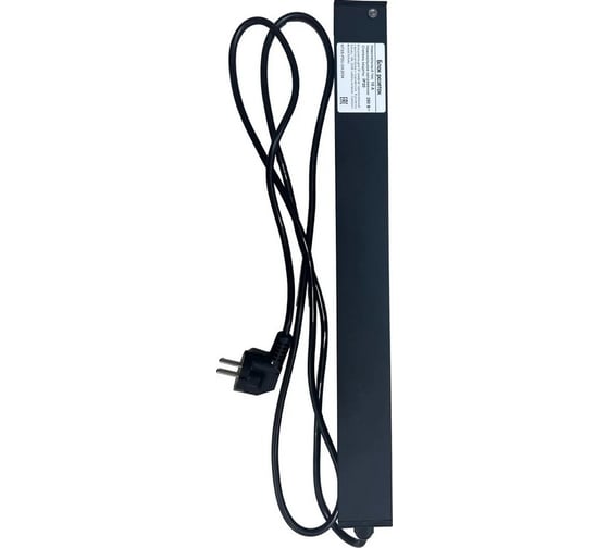 Блок розеток NTSS 19", 1U, алюминий, 1ф16A, 3.7кВт, (8) Schuko CEE 7/7, выкл. с подсв.и крыш., 1.8м каб., вил. Schuko NTSS-PDU-DA2034