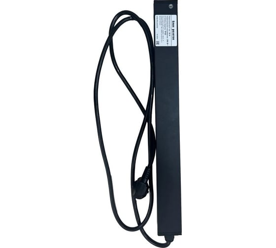 Блок розеток NTSS 19", 1U, алюминий, 1ф16A, 3.7кВт, (9) Schuko CEE 7/7, выкл. с подсв.и крыш, 2м каб., вил. Schuko NTSS-PDU-DA2036