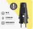 Ударопрочная вилка PCE каучук 16А 220V 2P+E IP54 корпус черный, маркер черный 0522-ss 1