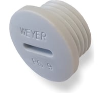 Заглушка отверстия - заглушка под плоскую отвертку Weyer DPK-P09G, нар. PG09 WE6802800