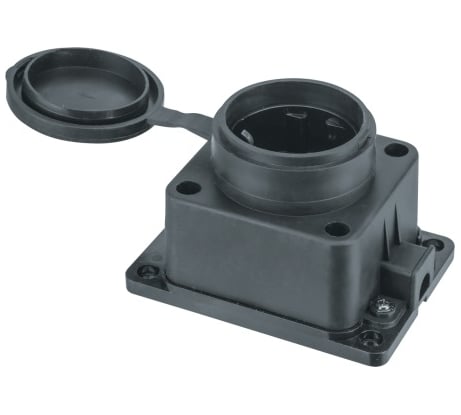 Розетка Navigator NCA-BLR1-01-16A-E-IP44-BL, с заземлением, настенная, черная 61370