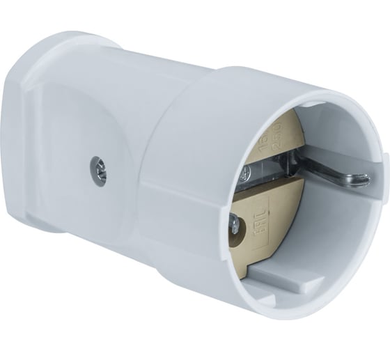 Розетка Navigator NCA-SK01-16A-E-WH, с заземлением, переносная, белая 61366 1