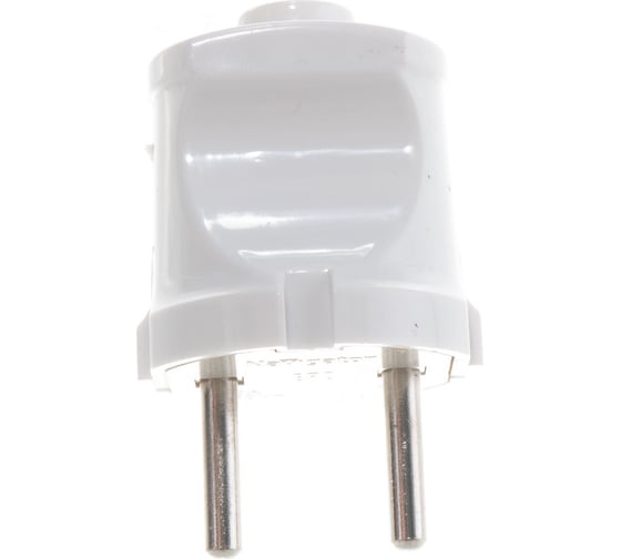 Вилка Navigator NCA-PL01-6A-X-WH прямая, без заземления, белая 61358