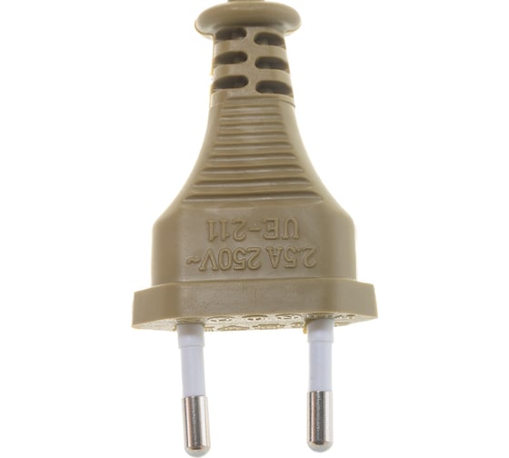 Шнур Navigator NPS-FS01-170-2x0.5-BR, 1.7м, с выключателем, коричневый 61718