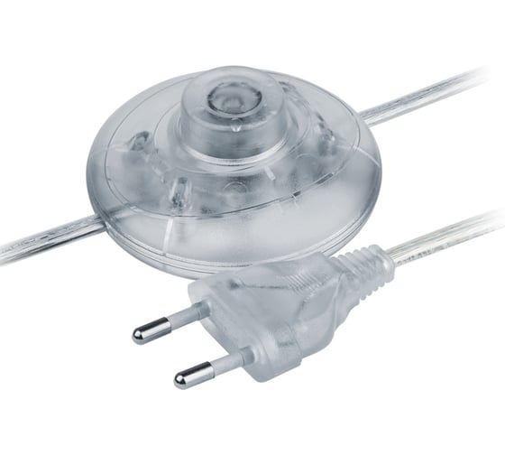 Шнур Navigator NPS-FS01-170-2x0.5-TR, 1.7м, с выключателем, прозрачный 61719