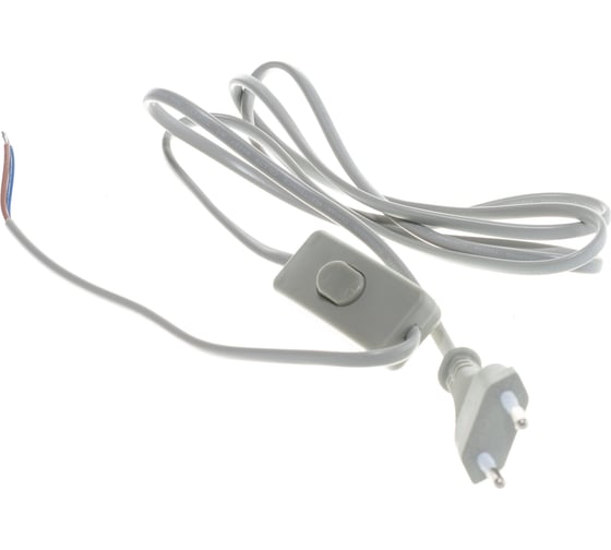 Шнур Navigator NPS-FS-170-2x0.5-GR, 1.7м, с выключателем, серый 61722