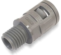 Муфта для гофрированных труб - коннектор прямой Weyer WQG-M12G/AD10.0, нар. M12x1.5 WE0200200