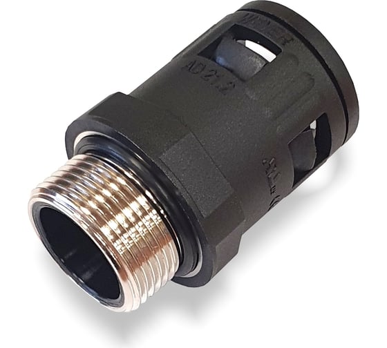 Муфта для гофрированных труб - коннектор прямой Weyer WQGM-M25B/AD21.2 нар. M25x1.5 WE0304900 1