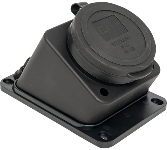 Настенная розетка EKF с крышкой каучуковая наклонная 380В 3P+PE 32A IP44 RPS-023-32-380-44