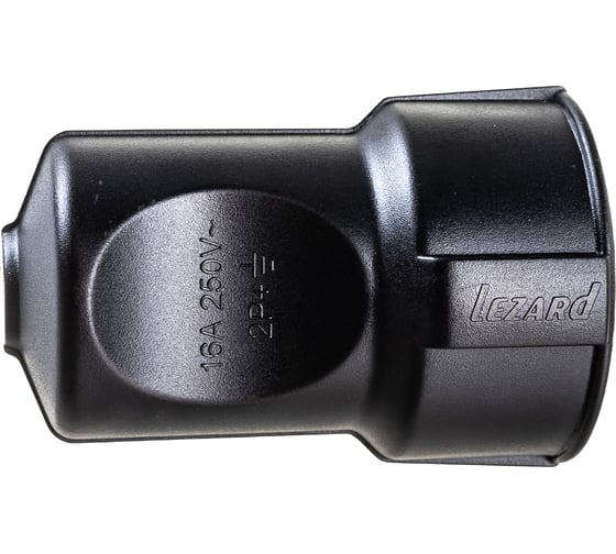 Штепсельная розетка Lezard Accessories без заземления, черная 715-1600-606B