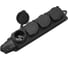 Розеточная колодка General Lighting Systems GSB-16-4-G-IP44 (16 А, 4 места, с/з, IP44, черная, каучук) 470029 1