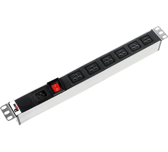 Блок розеток с выключателем REM Rem-16 6 IEC 60320 C19, вход IEC 60320 C20, 16A, алюминий, 19 R-16-6C19-V-440-Z 1