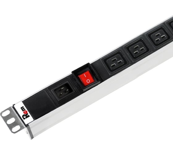 Блок розеток с выключателем REM Rem-16 6 IEC 60320 C19, вход IEC 60320 C20, 16A, алюминий, 19 R-16-6C19-V-440-Z