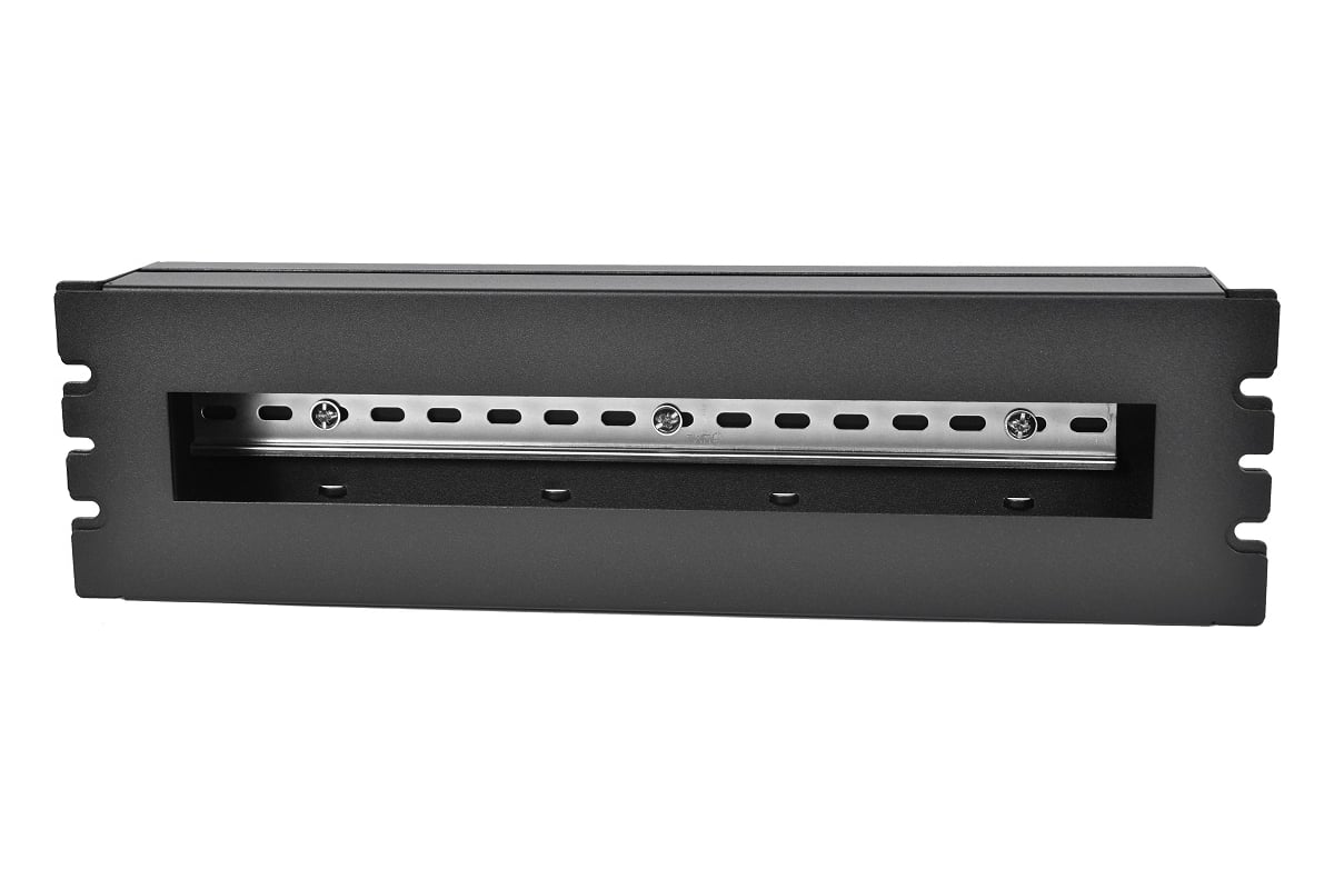 Панель с DIN-рейкой ЦМО, 19", PS-3U, цвет черный КП-АВ-9005 - выгодная ...