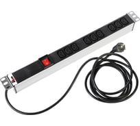 Блок розеток REM Rem-16, с выключателем, 9, IEC, 60320, C13, 16A, шнур 3м R-16-9C13-V-440-3