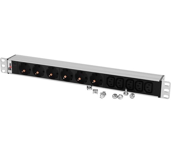 Блок розеток ЦМО Rem-10 без шнура, с индикатором, 6 Sсhuko + 5 IEC 60320 C13, R-10-6S-5C13-I-440-Z 1